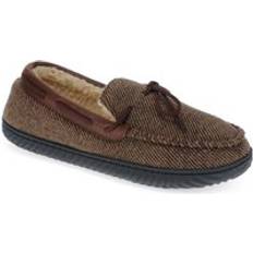 Pavers Shoes Pavers Fur-Lined Slippers - Brown