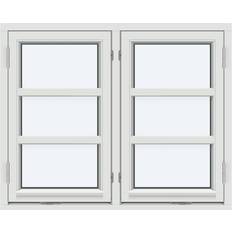 Aluminium Sidohängda fönster Lyxfönster 5-1205 Aluminium, Trä Sidohängt fönster 2-glasfönster 98x48cm