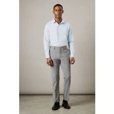 Burton Kostymer Burton Mens Textured Tailored Fit Suit Trousers - Grey