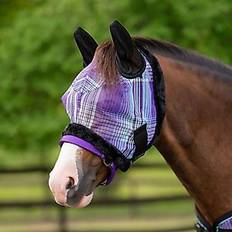 Horse Bonnets Kensington Mini Fly Mask with Soft Ears Fleece Trim - Lavender Mint