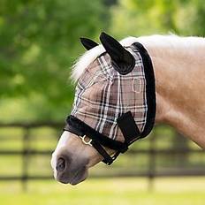 Horse Bonnets Kensington Mini Fly Mask with Soft Ears Fleece Trim - Black
