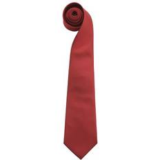 Men - Solid Colours Ties Premier Plain Fashion Business Tie - Burgundy