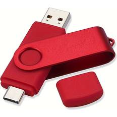 Memory Cards & USB Flash Drives Temu 128GB USB 2.0 Type-C OTG Flash Drive