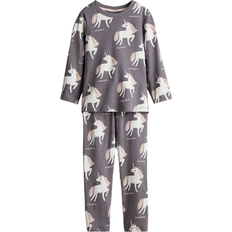 Night Garments H&M Girls Blue Printed Cotton Pyjamas - Blue