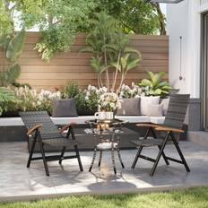 Patio Chairs on sale OutSunny Outdoor Folding Dining Chair Mixed-Grey One Size