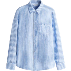 H&M Linen Shirt - Blue/Striped