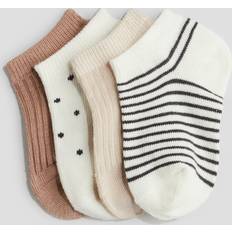 Beige Underwear H&M Shaftless Socks 4-pack - Beige