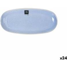 Macarella Blue Oval Platter Set of 24 25 x 12 x 2.2 cm