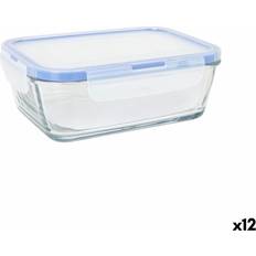 LAV Hermetic Grey Transparent Lunch Box 0.8 L 12 Units Food Container