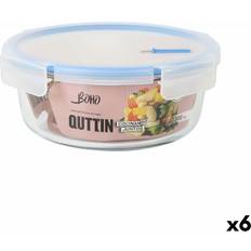 Transparent Food Containers Quttin Boho Transparent Lunch Box Set 1.3L 6 Units Food Container