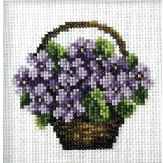 100% Cotton Needlework Kits Orchidea Cross Stitch Kit Violets