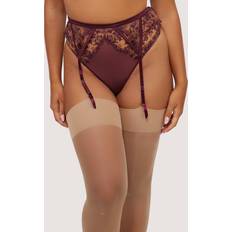 Playful Promises Custom Embroidery Suspender - Wine