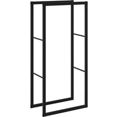 Sort Brændekurve vidaXL Brændestativ 55 x 30 x 116 cm Stål Sort