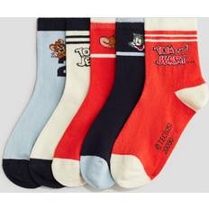 H&M Boys 5-Pack Patterned Socks - Red