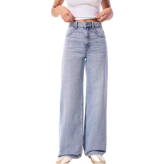Pull&Bear High Rise Wide Leg Jeans - Blue