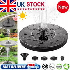 Black Fountains Shein Solar Powered Fountain Water Pumps Floating Garden