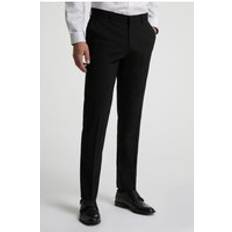 Slim Fit Black Stretch Men's Trousers - Black