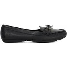 Dune London Moccasins Dune London Wide Fit Leather Moccasins - Black