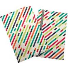 Passport Covers Warren Reed Coloured Diagonal Abstract Pattern Passport Cover - Green