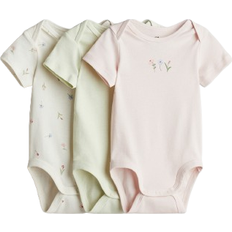 H&M Cotton Envelope Neck Bodysuits - Pink