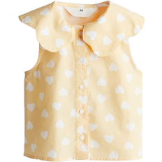 H&M Collared Cotton Blouse - Yellow