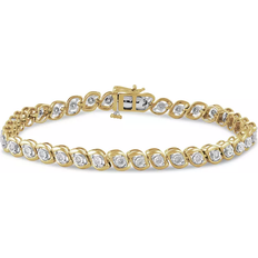 Macy's Tennis Bracelet - Gold/Diamonds