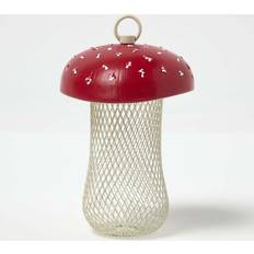 Homescapes Red Mushroom Hanging Bird Feeder