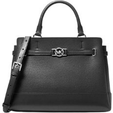 Michael Kors Reed Large Pebbled Leather Satchel - Black