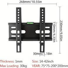 TV Accessories Temu Iron Fixed Tv Wall Mount Bracket 400 x 400 mm