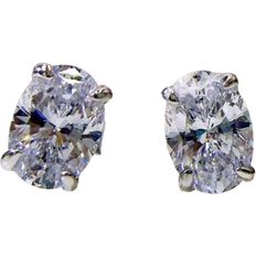 Shein 1 Pair Elegant Cubic Zirconia Stud Earrings For Women For Wedding Engagement Anniversary Party Jewelry Valentine's Day Gift