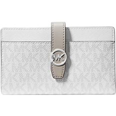 Michael Kors Greenwich Medium Signature Logo Wallet - Optic White