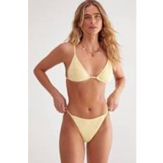 Women - Yellow Bikini Sets Nasty Gal Toweling Triangle Bikini Set - Lemon