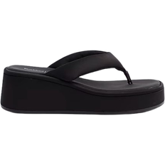 River Island Thong Wedge Sandal - Black