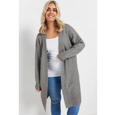 Grey Cardigans Yours Curve Grey Soft Touch Knitted Cardigan