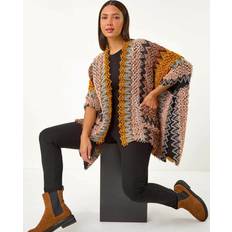 Capes & Ponchos on sale Roman Boucle Patterned Cape - Brown