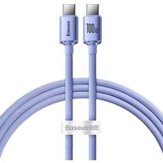 Baseus Crystal Shine 100W USB C - USB C M-M Purple 1.2m