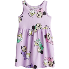 Flickor - Vardagsklänningar Barnkläder H&M Printed Cotton Dress - Purple/Minnie Mouse (1154543014)