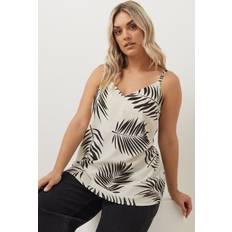 Brown Tank Tops Yours V-Neck Cami Top - Natural