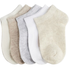 H&M Baby 5-Pack Trainer Socks - Ljusgrå/Vit