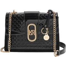 River Island Panelled Monogram Shoulder Bag - Black