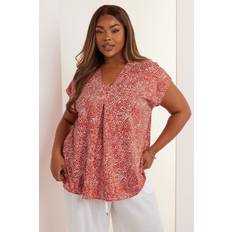 Blouses Yours Paisley Print Pleat Front Top - Orange