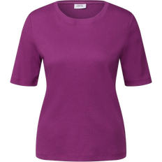 Cecil Basic Ribbed T-shirt - Anemone Pink