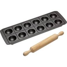 KitchenCraft World of Flavours Ravioliform Kolstål Non-Stick Svart ICRAVTRAY