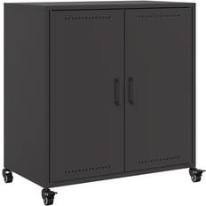 Casters Sideboards vidaXL 68.5x39x72cm Black Sideboard 68x72cm