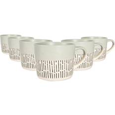 Nicola Spring Ceramic Dipped Dash Mug 45cl 6pcs