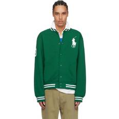 Polo Ralph Lauren Big Pony Fleece Baseball Bomber Jacket - Tennis Green