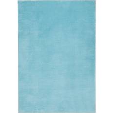 Dunelm Faux Fur Supersoft Rug Supersoft Duck Egg Blue 180x290cm