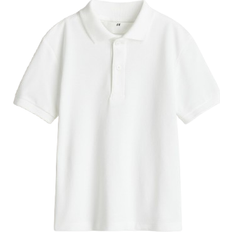 H&M Cotton Pique Polo Shirt - White (1137677017)