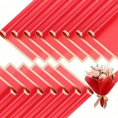 Gift Wrapping Papers Shein Flower Wrapping Paper 20 Sheets With Golden Edge