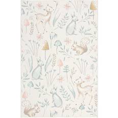 Rubber Carpets Dunelm Woodland Animals Washable Multicolour 80x120cm